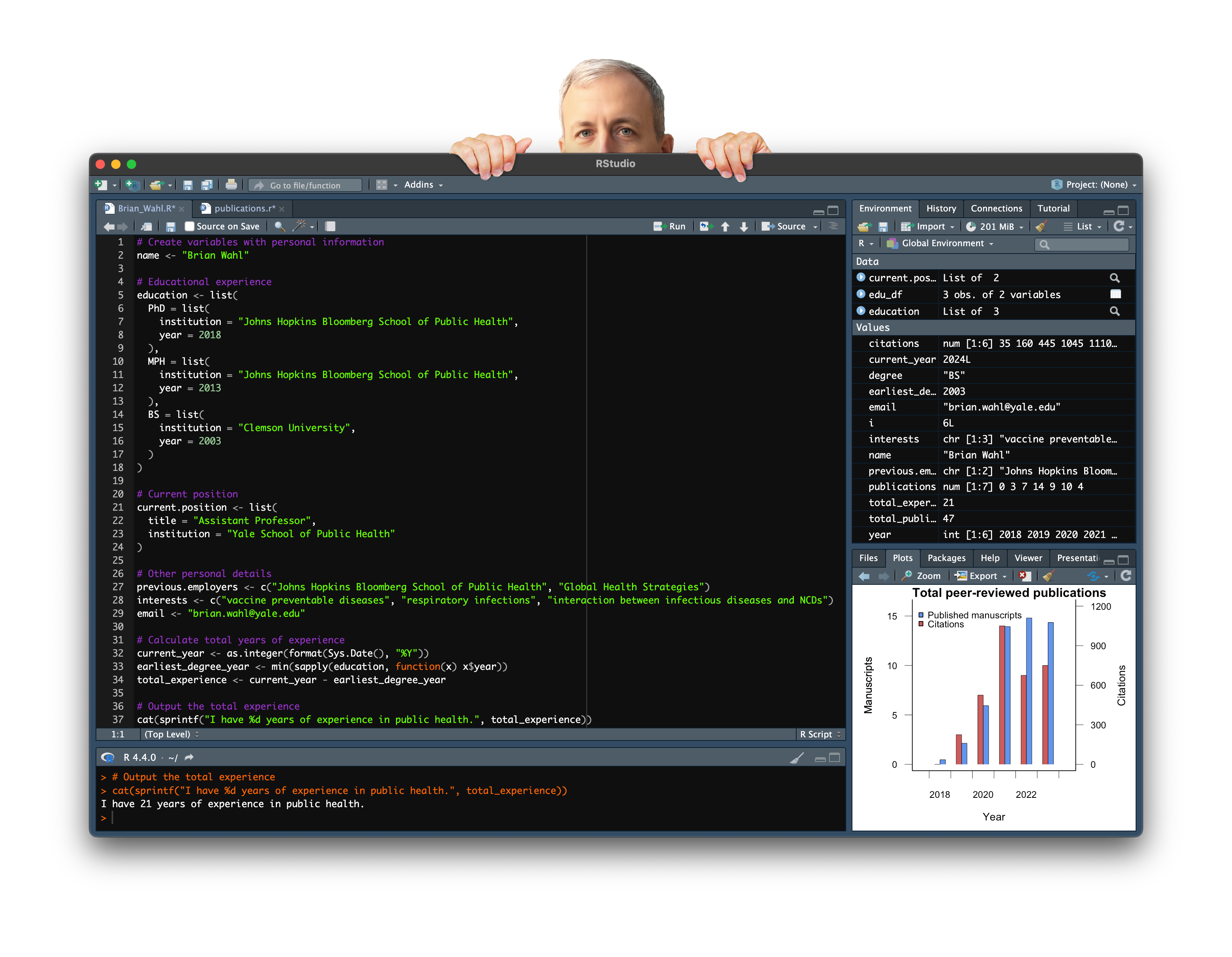 Brian Wahl's RStudio Profile
